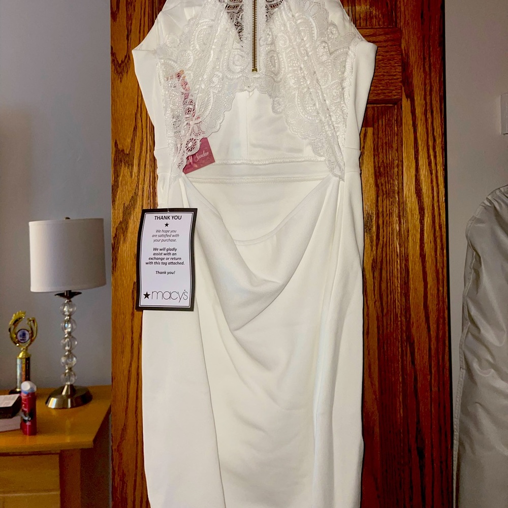 White Dress with Lace Back
